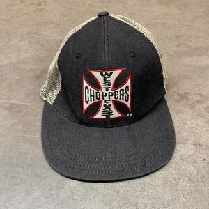 West Coast Choppers black and white trucker hat